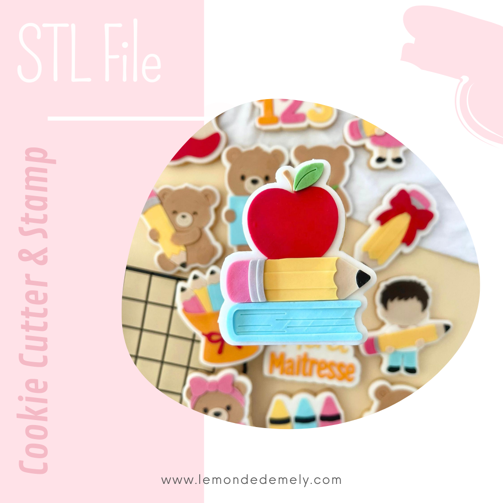 #440 - Apple, Book & Crayon