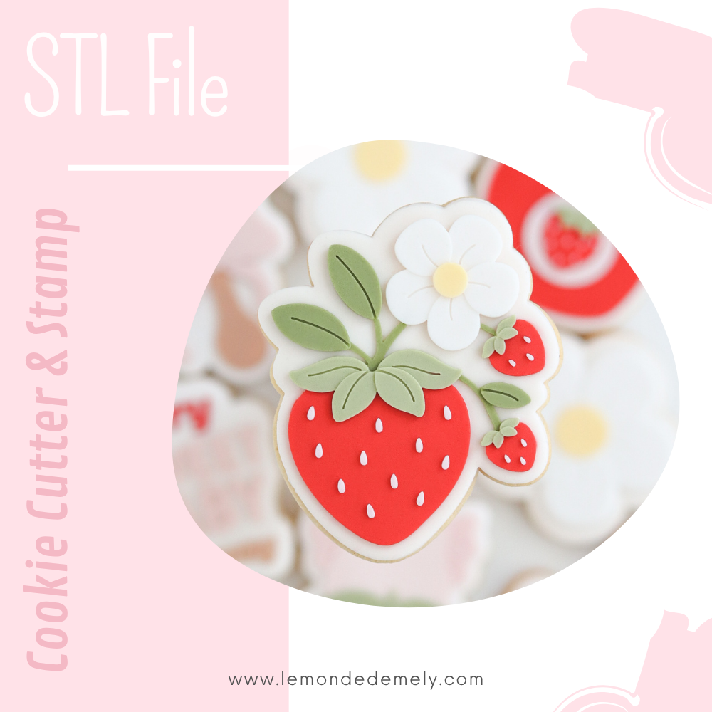 #626 - Strawberry flower branch