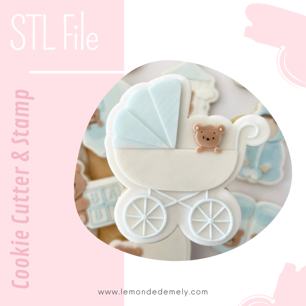 #682 - Stroller with Teddy Bear