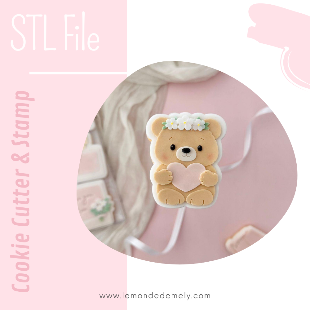 #1607 - Bear with Heart - MINI