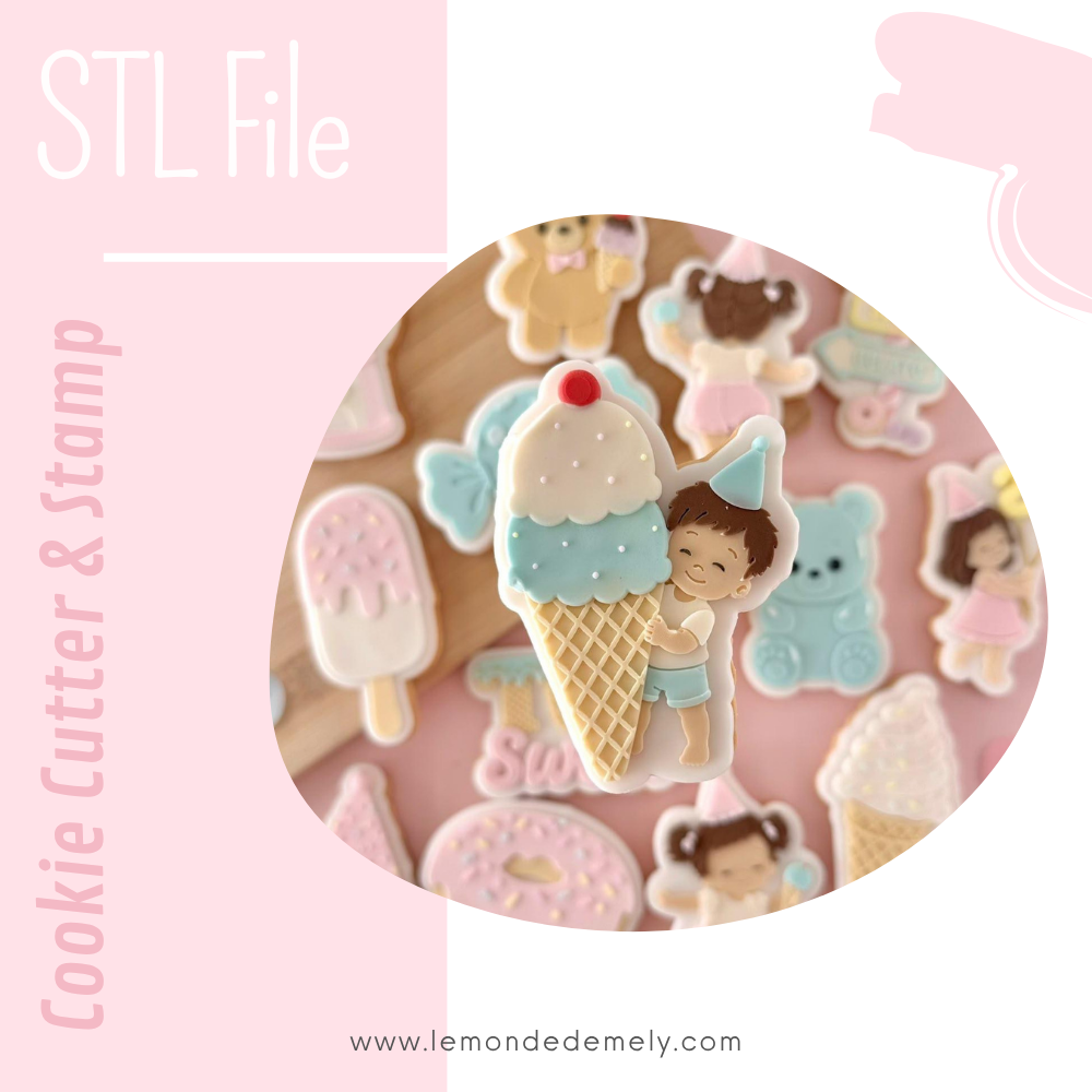 #1829 - Boy with Ice Cream (2v inclued)