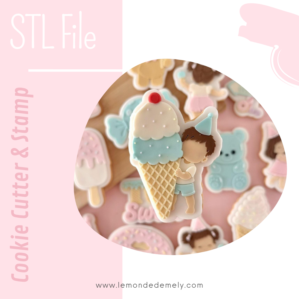 #1829 - Boy with Ice Cream (2v inclued)