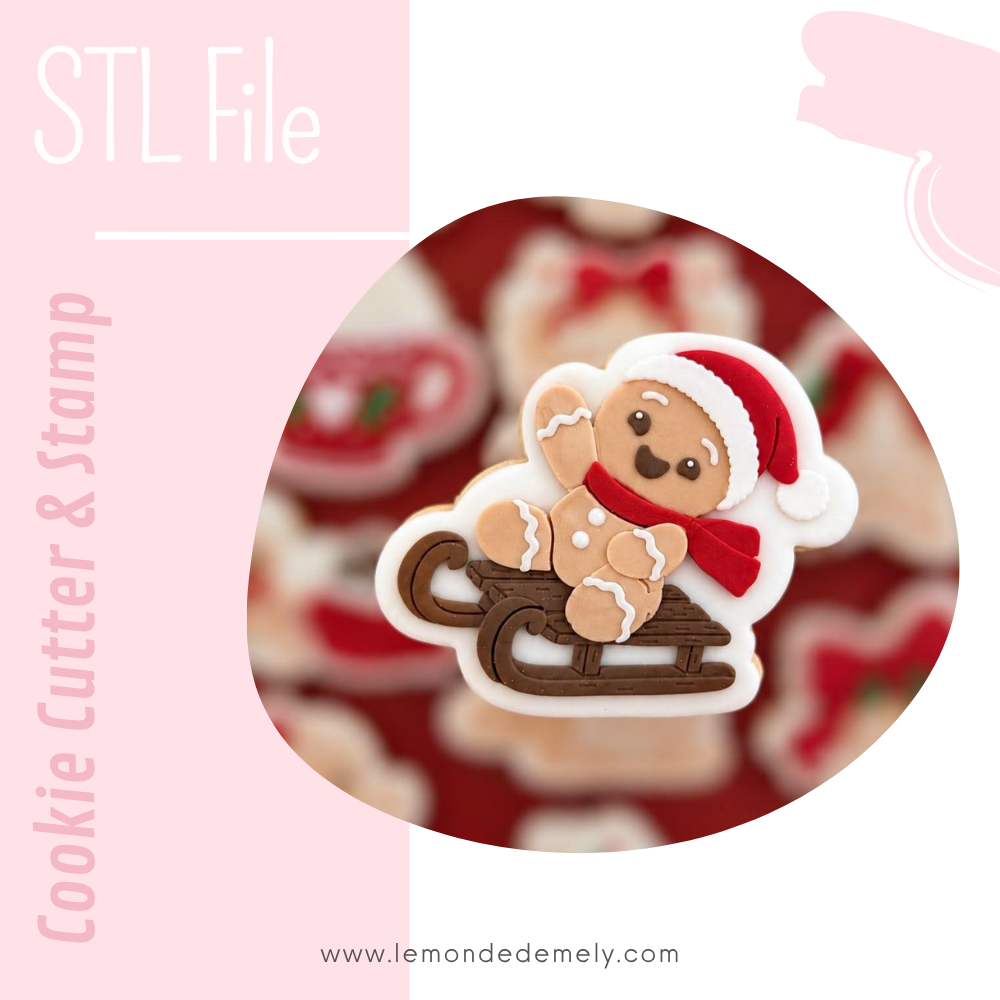 #2047 - Gingerbread Boy on Sleigh