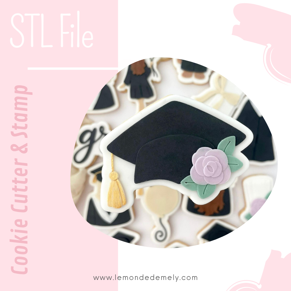 #712 - Graduation Cap with flowers